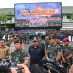 Mayjen TNI Rafael Granada Baay Pimpin Apel Gabungan TNI-Polri
