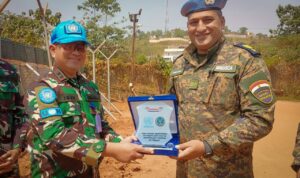 Dansatgas Kizi TNI Konga XXXVII-J MONUSCA Cek Perbaikan Gudang Senjata Dan Amunisi Di Camp Egypty Fpu