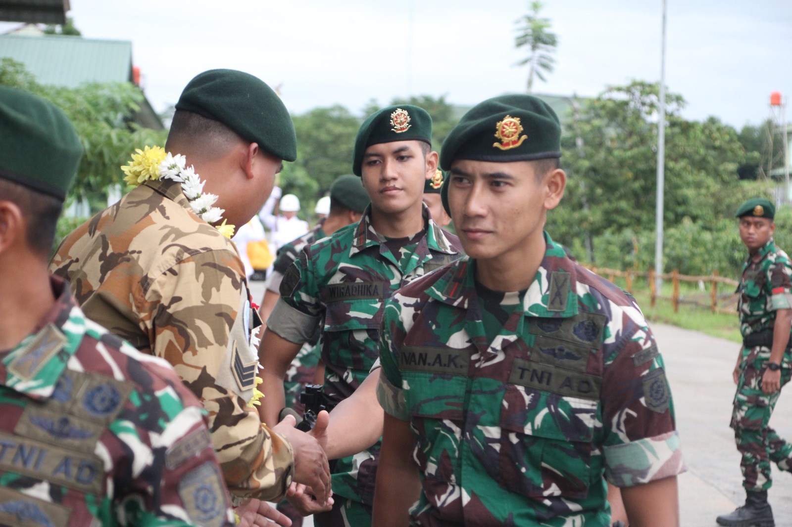 Penyambutan Prajurit Terbaik Yonif 318 / Adhirajasa Yudha Purna Satgas Unifil Lebanon