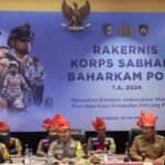 Kapolda Sulsel Hadir Bersama Kabaharkam Polri Yang Membuka Rakernis Korsabhara Baharkam Polri T.A 2024 di Makassar