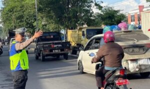 Pengaturan Pagi Satlantas Polres Takalar, Berikan Rasa Aman dan Nyaman Bagi Warga Beraktifitas di Bulan Ramadhan