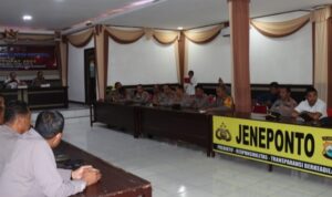 Polres Jeneponto Selenggarakan Rakor Lintas Sektor Dalam Rangka Persiapan Operasi Ketupat Lipu 2024*