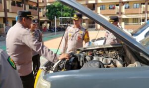 Kapolres Gowa Pimpin Pemeriksaan Kendaraan Dinas di Seluruh Bagian dan Seksi Polres Gowa