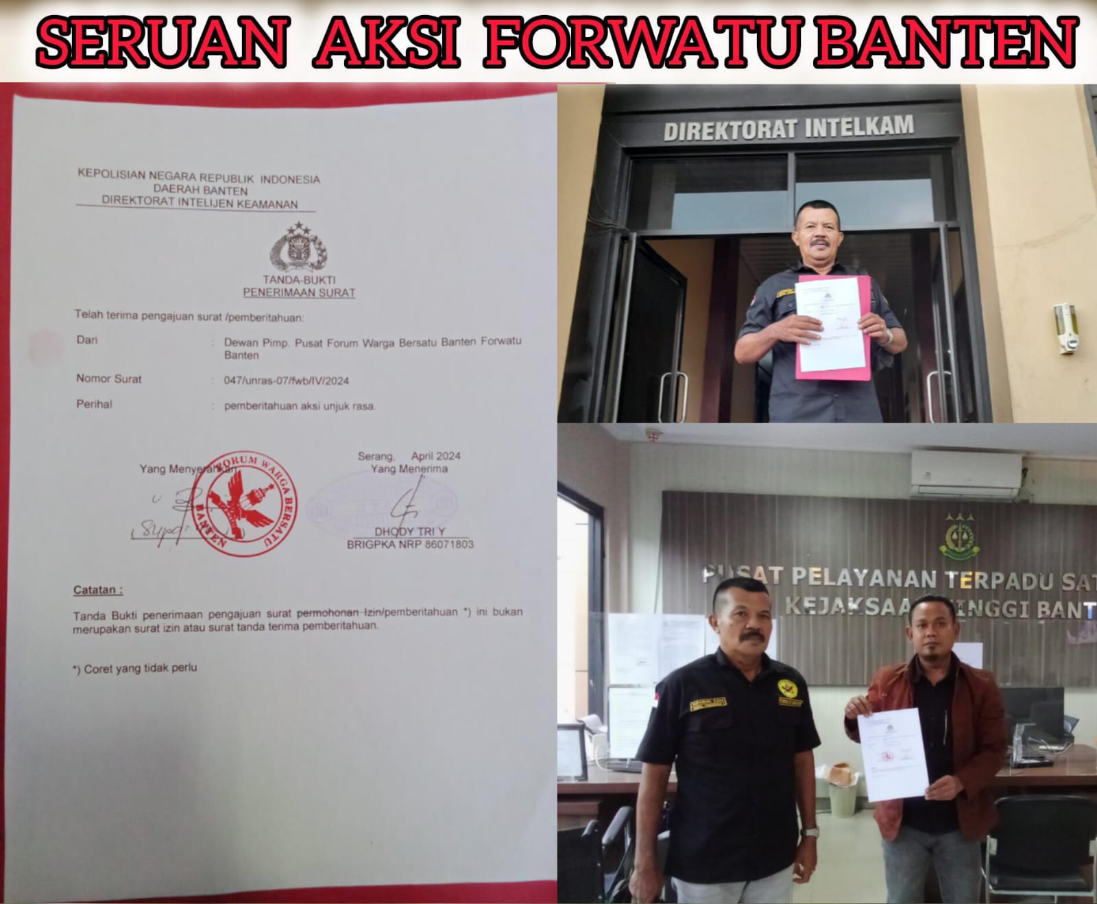 Soal Dugaan Kasus Alih Fungsi Lahan Situ Ranca Gede, Forwatu Banten Layangkan Surat Aksi ke Polda Banten