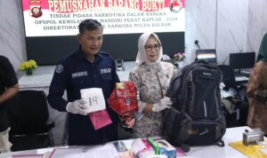 Sebanyak 15 Kilogram Sabu Asal Malaysia Dimusnahkan Polda Kalbar