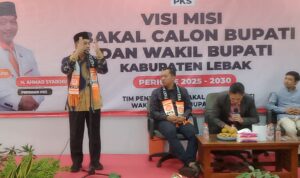 Pemaparan Visi dan Misi Bacabup Sanuji Pentamerta di Kantor PKS