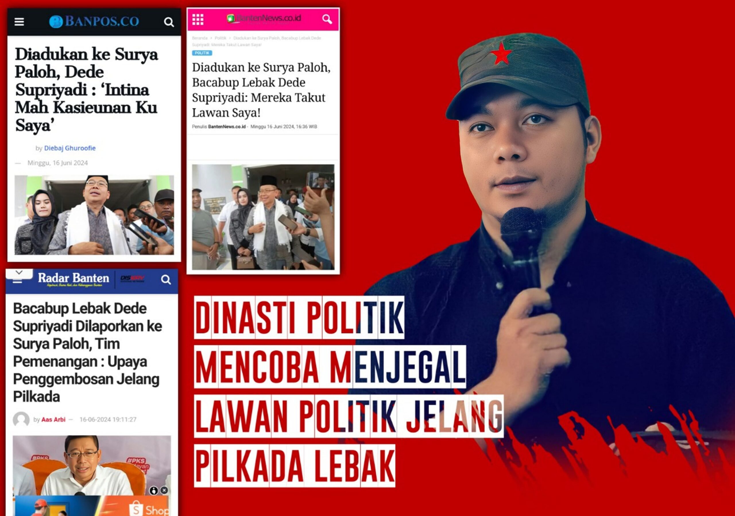 KETAKUTAN..!!! DINASTI POLITIK MENCOBA MENJEGAL LAWAN POLITIK JELANG PILKADA LEBAK 2024