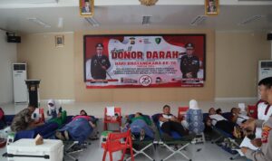 Dalam Rangka HUT Bhayangkara ke-78, Polres Lebak Polda Banten Adakan Giat Donor Darah