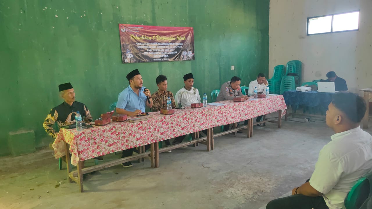 Pelantikan Pantarlih Pemilu 2024 Di Desa Tambakbaya 
