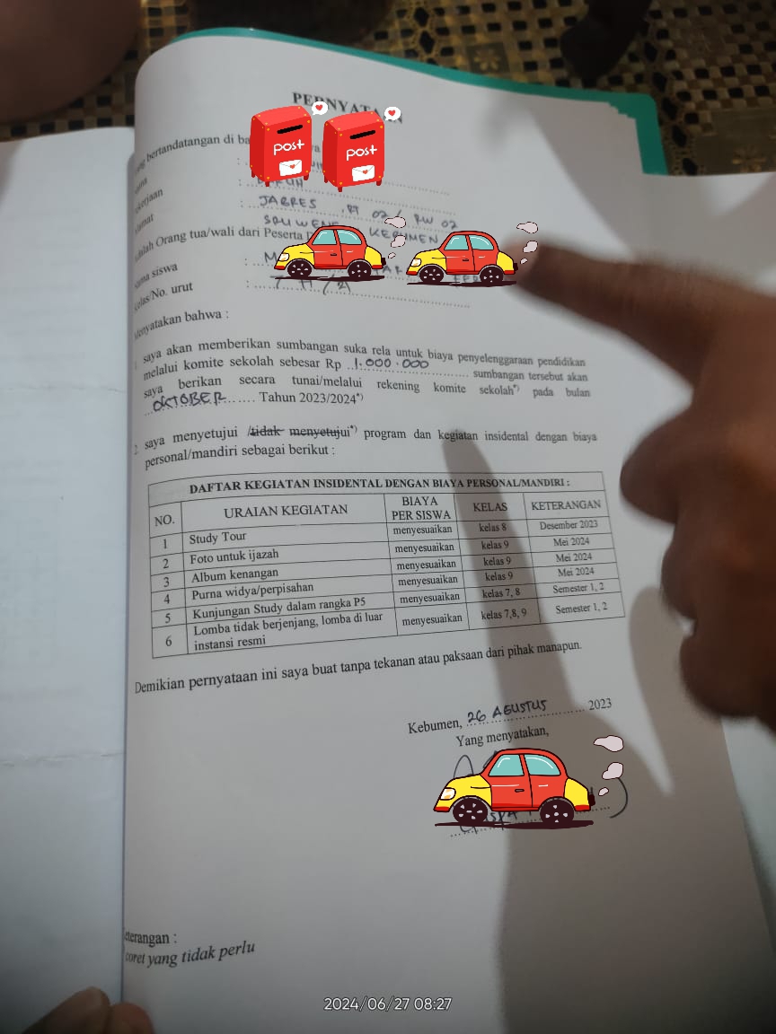 SMPN 2 KEBUMEN Diduga Melanggar Permendikbud No. 75 Tahun 2016