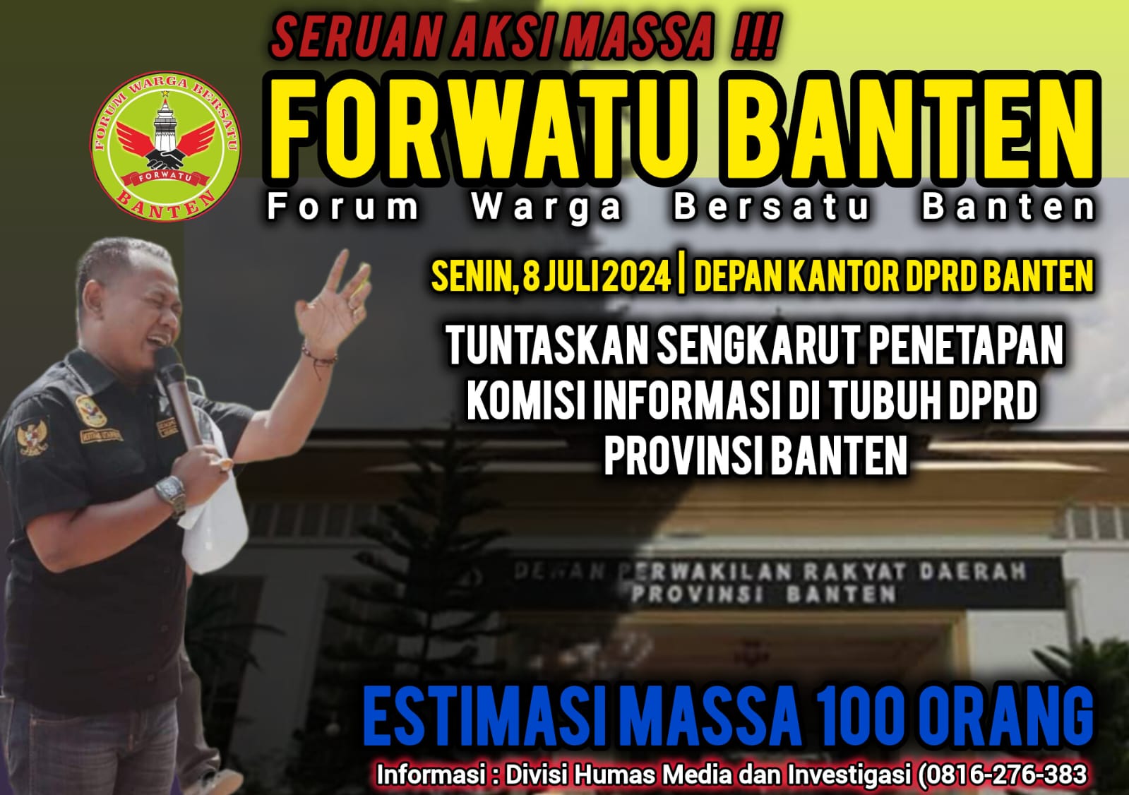 Sengkarut Penetapan Anggota KI di Banten, Forwatu Ancam Aksi Massa di Gedung DPRD