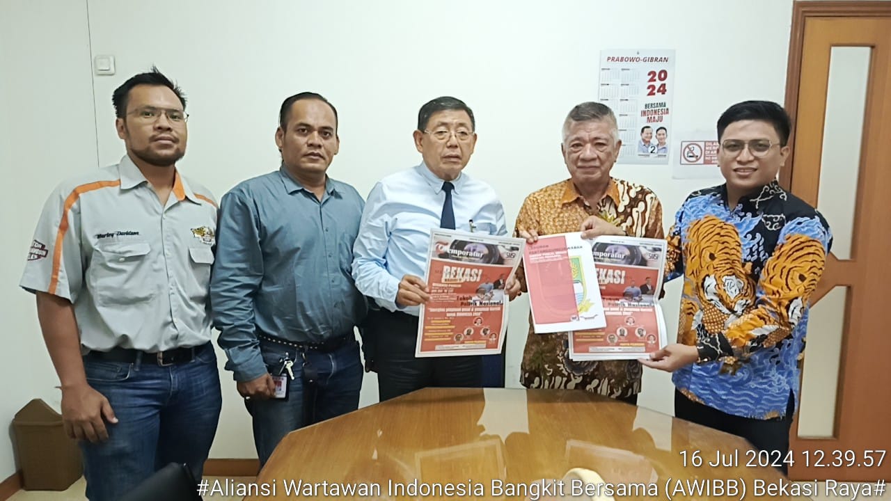 Dr. Weldy Jevis Saleh, SH. MH, di Dampingi Ketua DPD AWIBB Raja Simatupang Laporkan Kegiatan Bekasi Mencari Pemimpin.
