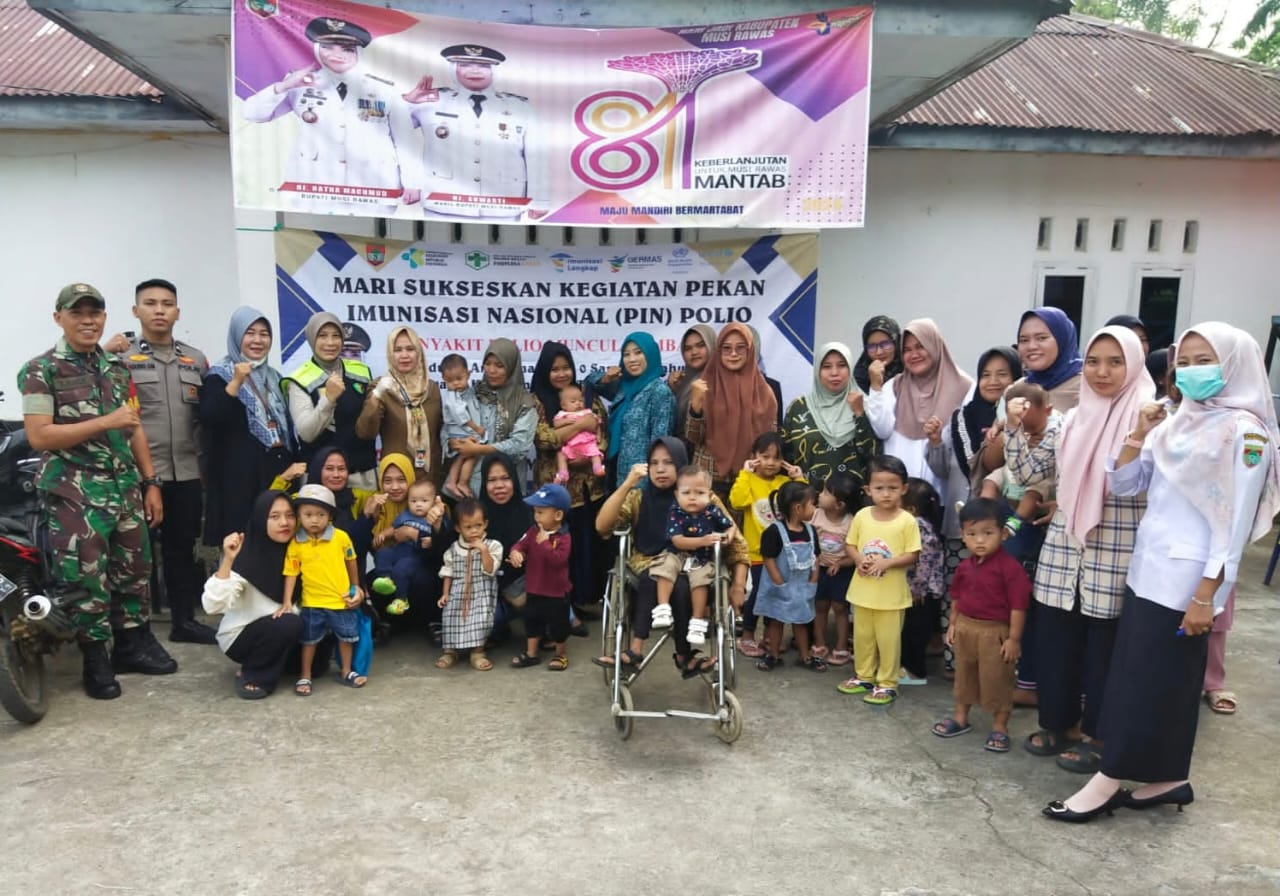 Sidokkes Polres Musi Rawas Ikut Berperan Aktif Sukseskan Pekan Imunisasi Nasional