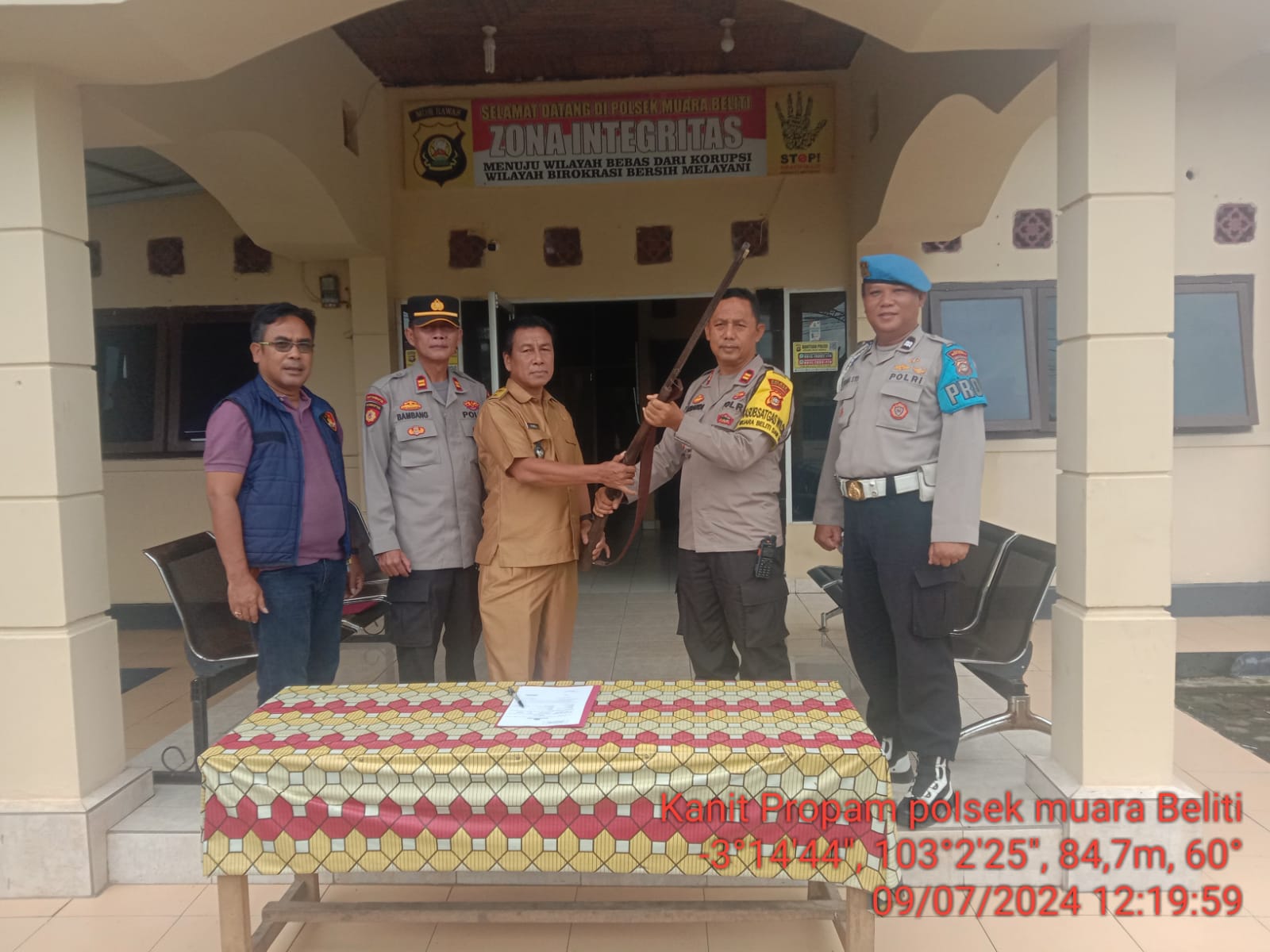 Taat Hukum, Polsek Muara Beliti Polres Musi Rawas Terima Penyerahan Senpira