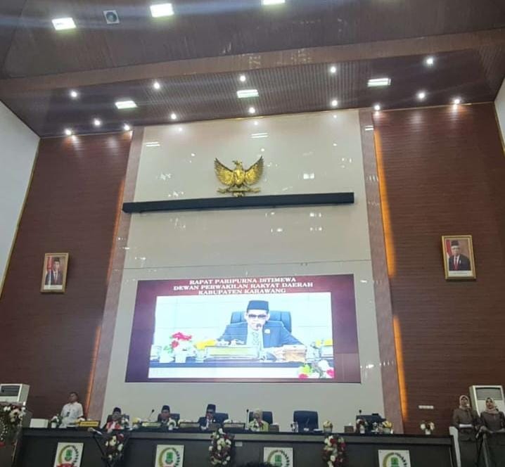 Pelantikan anggota DPRD Karawang terpilih periode 2024-2029.