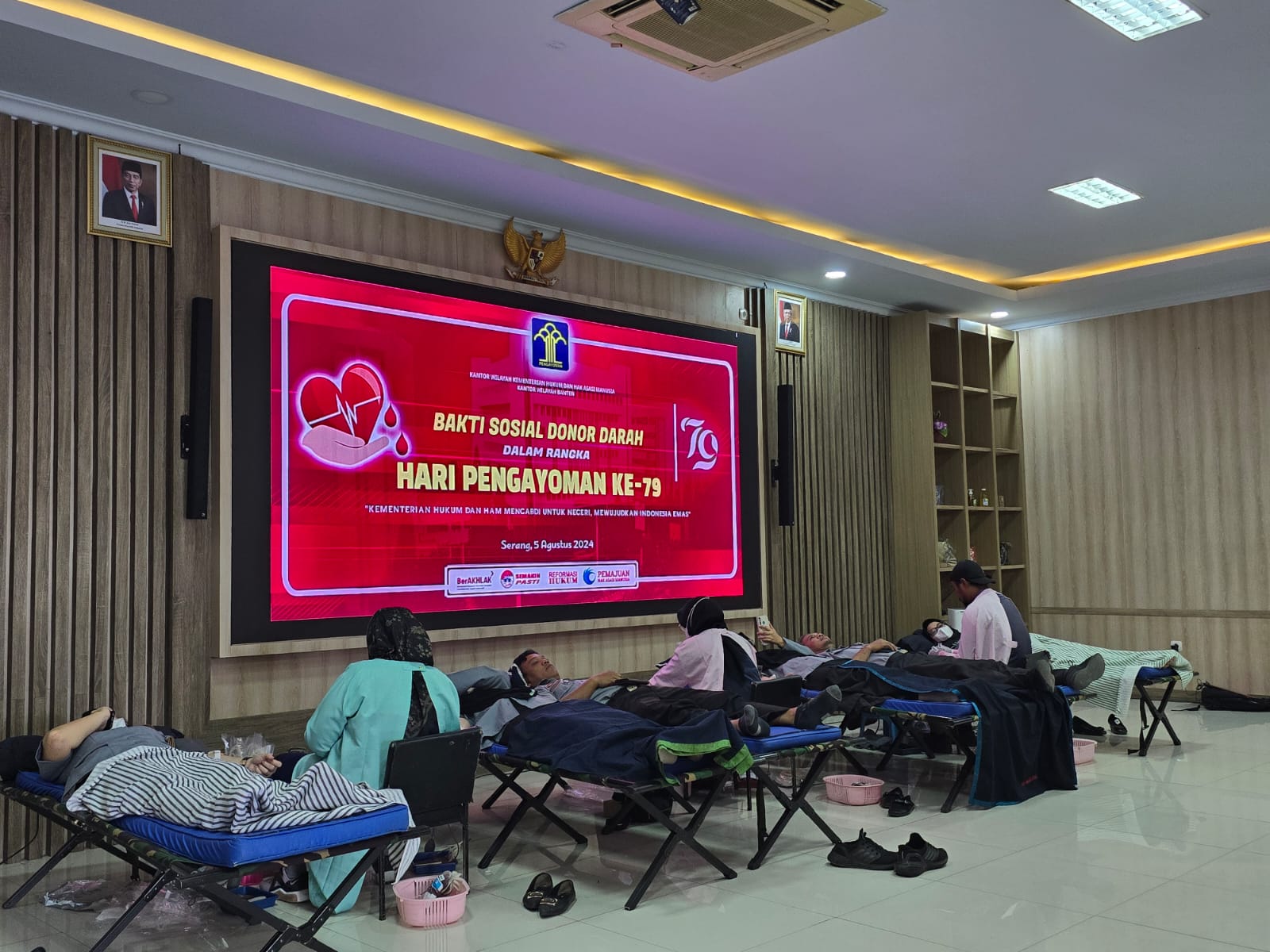 Kanwil Kemenkumham Banten Gelar Donor Darah dalam Rangka Hari Pengayoman ke-79