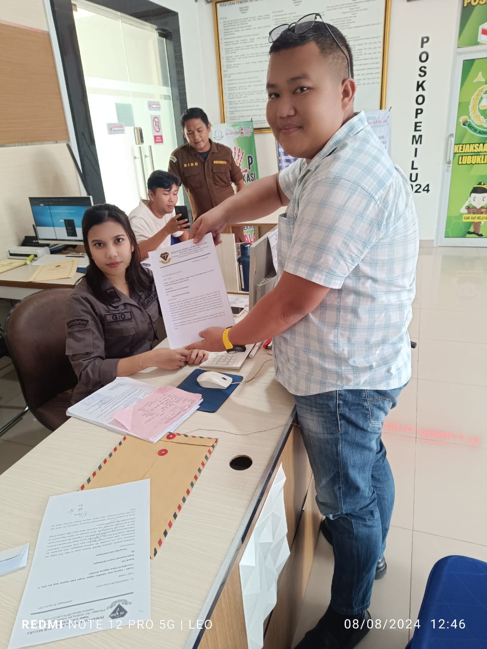 LSM Penjara Laporkan Kegiatan Dana Bos SMAN Tugumulyo Tahun Anggaran 2022/2023 ke kejaksaan Negeri