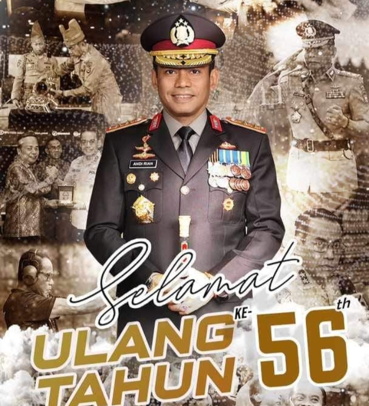 Kapolda Sulsel Irjen Pol Andi Rian R. Djajadi Rayakan Ulang Tahun ke-56.