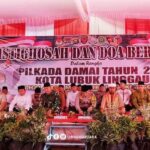 Pasangan Yoppy-Rustam Hadiri Istighosah dan Doa Bersama di Polres Lubuk Linggau