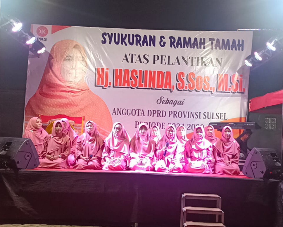 Acara Syukuran Pelantikan Anggota DPRD Provinsi Sulawesi Selatan Hj. Aslinda Wahad S. Sos. M. Si