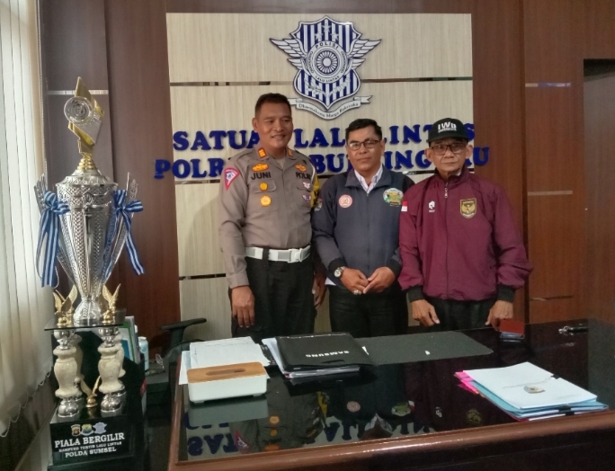 Kasat Lantas Polres Lubuklinggau Terima Audensi Dua Ketua Organisasi Profesi Kewartawanan