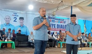 Ribuan Warga kelurahan Simpang Periuk Teriakan Coblos No 2 Botak Peci