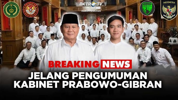 Presiden Prabowo Umumkan Kabinet Merah Putih di Istana Kepresidenan