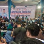 Walaupun diguyur ujan, tetap semangat Warga Pelita Jaya dan sekitarnya siap dukung paslon NO 2 Yoppy-Rustam 
