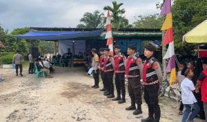 Puluhan Personel Polres Musi Rawas Amankan Maulid Nabi Muhammad SAW 2024 di Desa Karya Mulya Trans Mandala