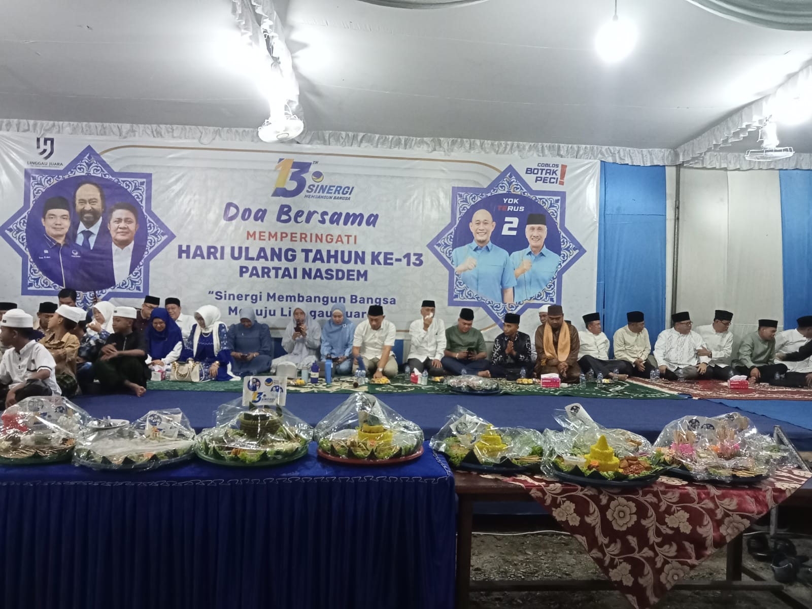Merayakan HUT ,Ke13 Tahun Partai Nasdem Bersama Masyarakat  Doa Bersama Dukung Yoppy Rustam, Jadi Walikota Dan Wakil Walikota Lubuk Linggau