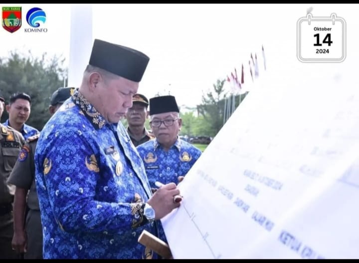 Apel pagi bersama dan pendatangan fakta integritas netralitas bagi ASN pemerintah kabupaten musirawas pada pilkada serentak tahun 2024