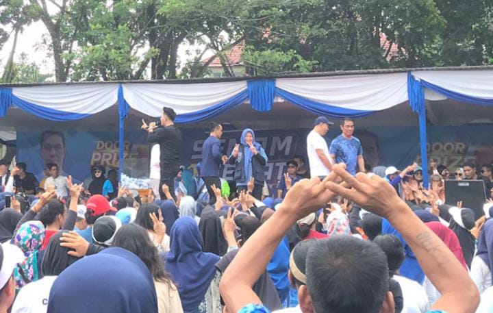 Senam Sehat Bersama, Fauzi Amro ingatkan: Tanggal 27 November Coblos No 2.