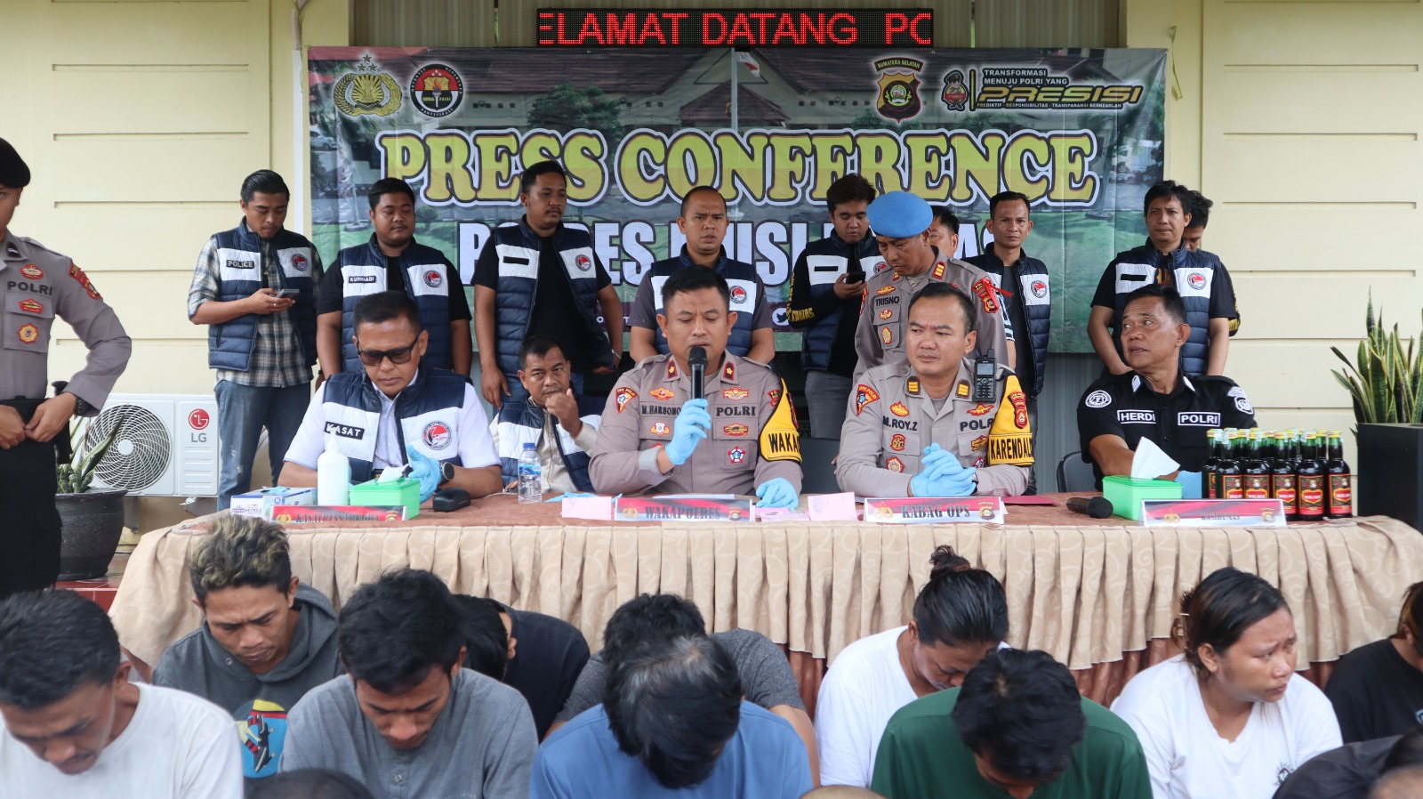 Grebek Lapo Tuak Tak Berizin, Satresnarkoba Polres Musi Rawas Amankan 13 Pelaku Positif Konsumsi Amfetamin Jenis Ekstasi