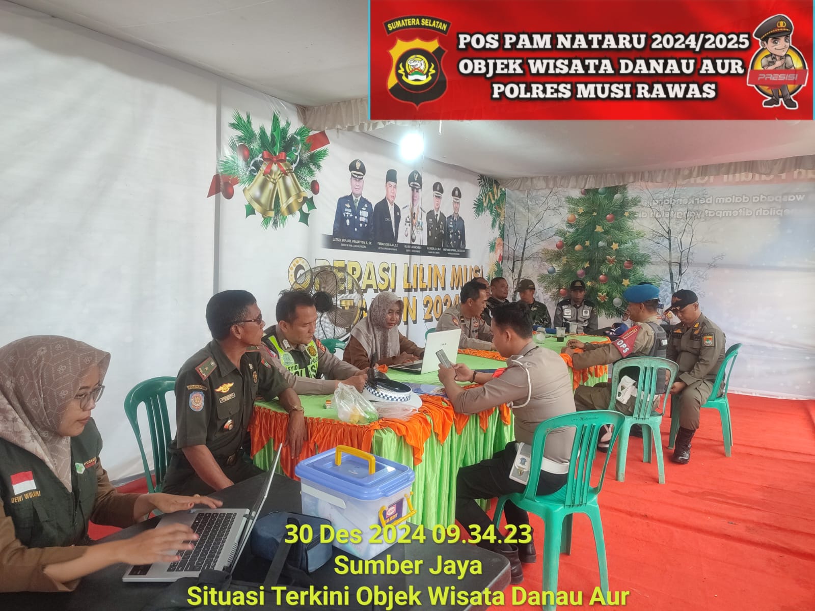 Polres Musi Rawas Bersama Stakeholders Lainnya Tetap Siaga Di Pos Pam Natal Dan Tahun Baru 2025