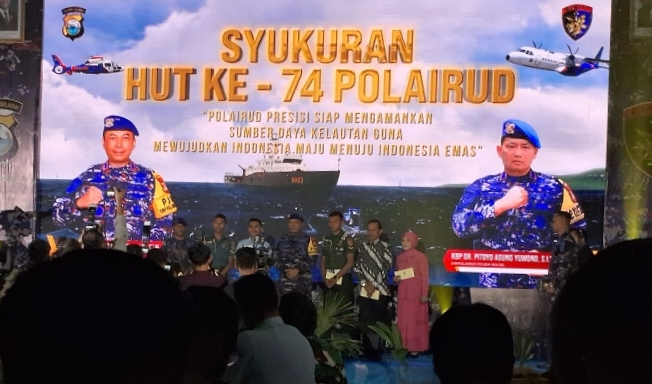 Wakapolres Pinrang Hadiri Syukuran HUT Ke-74 Polairud Polda Sulsel