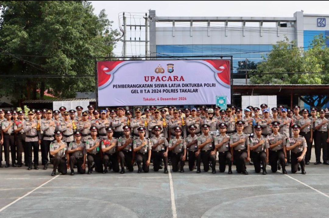 Wakapolres Takalar Pimpin Upacara Pemberangkatan Siswa Diktukba Polri Gelombang II T.A. 2024 ke SPN Batua