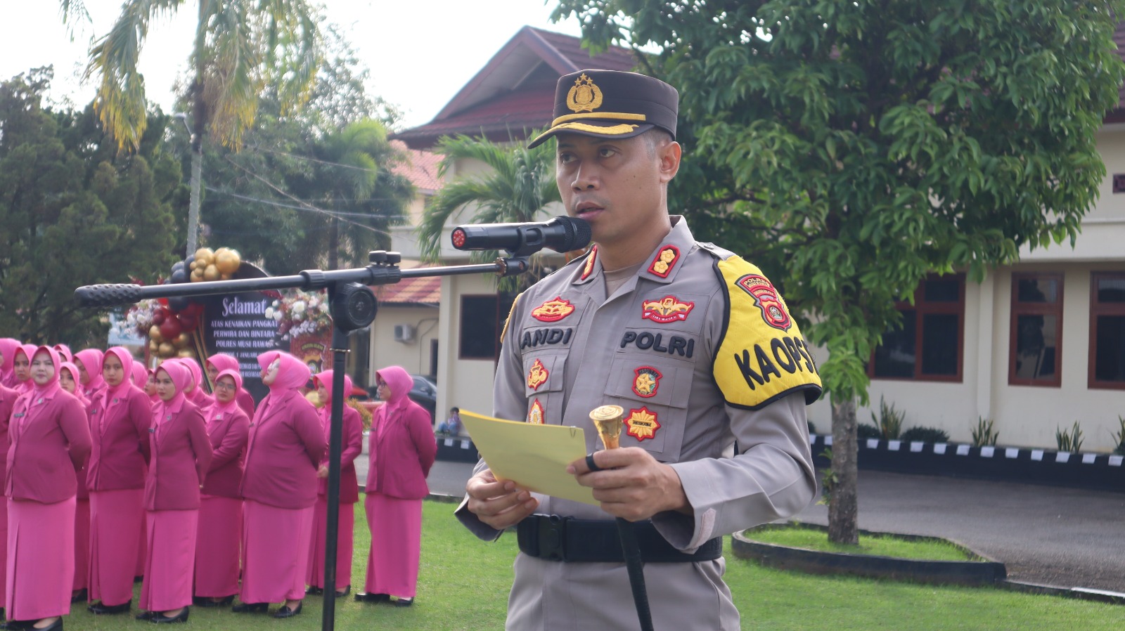Dipimpin Kapolres Musi Rawas, Kabag Ops, Kasat Binmas, Kasiwas, Dua Kapolsek Beserta 39 Personel Naik Pangkat 