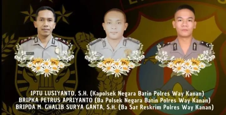 Tiga Polisi Way Kanan Tewas Tertembak Saat Gerebek Judi Sabung Ayam