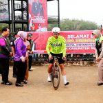 Siagakan Ratusan Personel, Kapolres Musi Rawas Dampingi Kapolda Sumsel Gowes Bareng ke Danau Aur