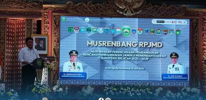 Wali Kota Lubuk Linggau Hadiri Musrenbang RPJMD Provinsi Sumsel 2025 – 2029