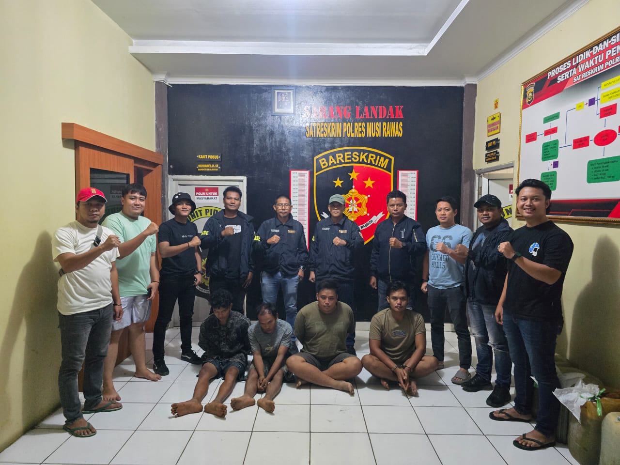 Empat Komplotan Pencuri Minyak Diringkus Tim “Landak” Satreskrim Polres Musi Rawas