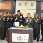 Hari Bhayangkara Ke-79, Polres Musi Rawas Terima Nasi Tumpeng Dari Kodim 0406 Lubuklinggau