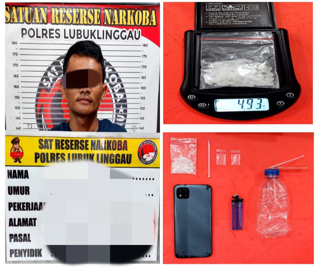 RESERSE NARKOBA, POLRES LUBUK LINGGAU BERHASIL, TANGKAP PENGUNA SABU,