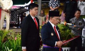 Bupati Muratara Devi Suhartoni Kukuhkan Paskibraka 2025