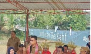 Bupati Muratara Resmikan Jembatan Gantung Swadaya,Didesa Muara Kuis