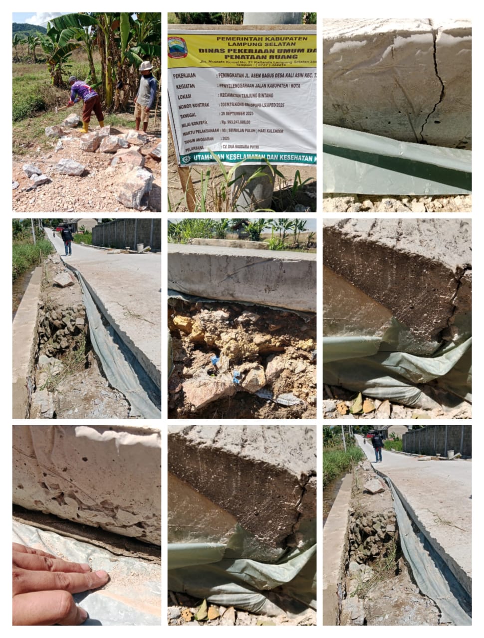 Gagal Struktur Sejak Dini? Peningkatan JL Asem Bagus Tanjung Bintang Jadi Sorotan Tajam