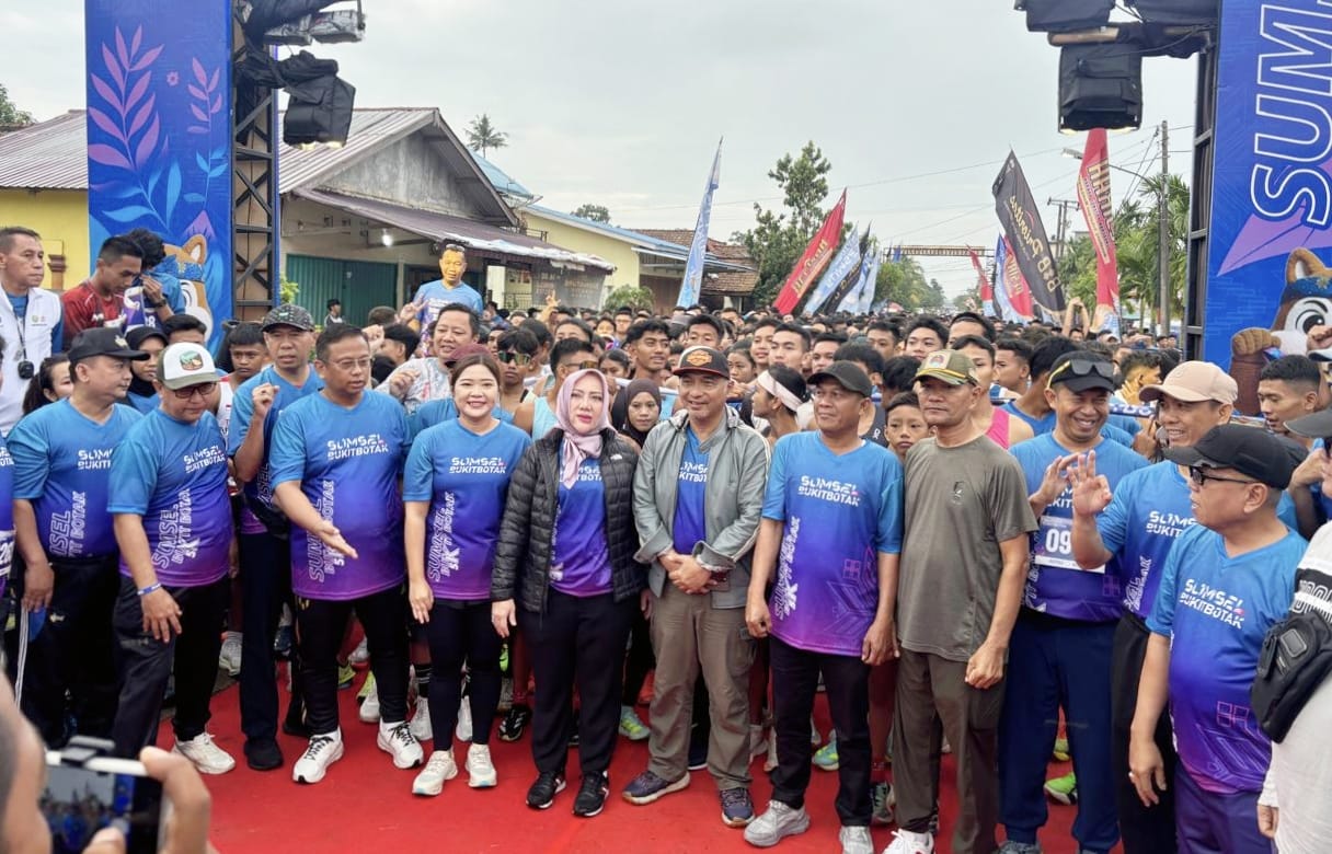 Diikuti 2.000 Peserta, Polres Musi Rawas Siagakan Puluhan Personel Amankan Event Lari “Sumsel Bukit Botak 5K”