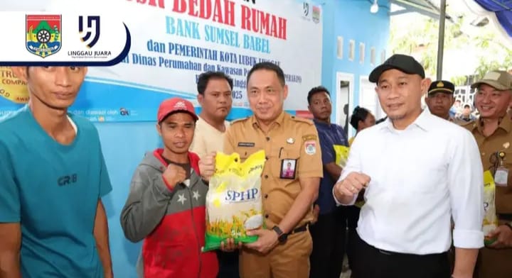 Wali Kota Lubuk Linggau Resmikan Rumah Bantuan CSR Bedah Rumah Bank Sumsel Babel di Cereme Taba