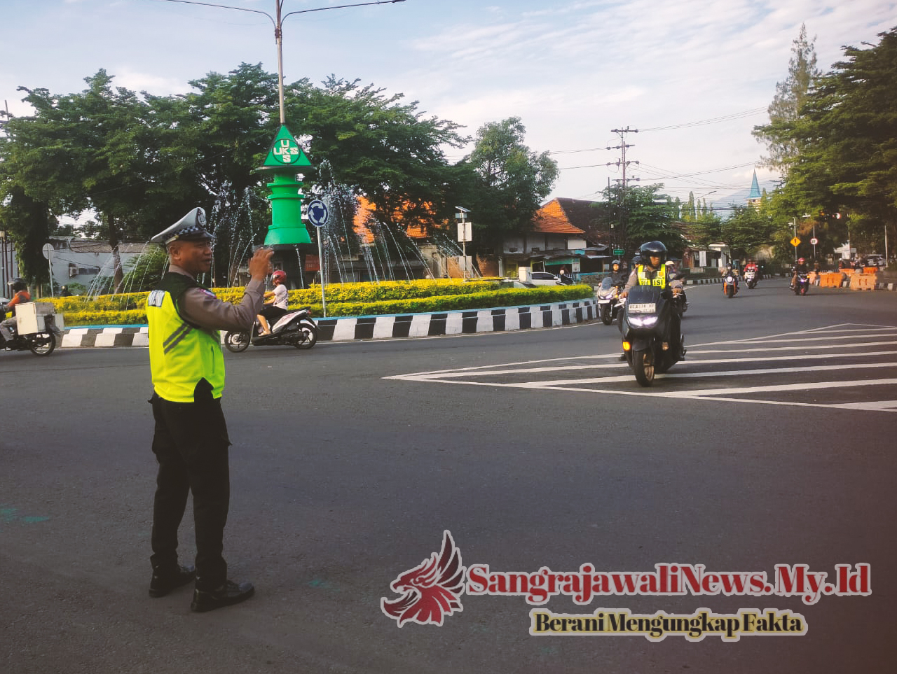 Giat “ Sapa Pagi “ Satlantas Polres Kediri Kota : Menyemai Rasa Aman di Awal Aktivitas Warga