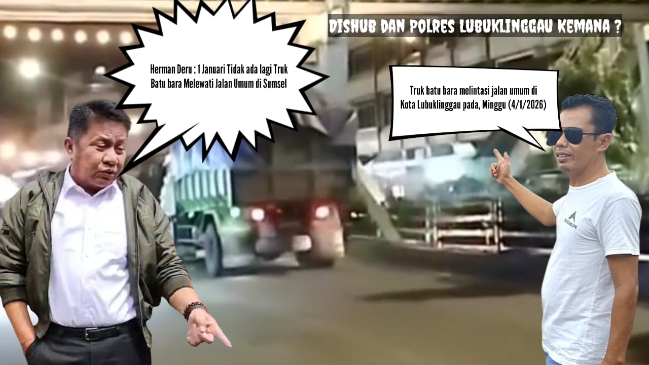 Truk Batu Bara Melintasi Jalan Umum di Kota Lubuklinggau, Zainuri: Dishub dan Polres Lubuklinggau Kemana?